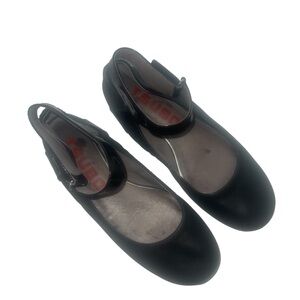 Tsubo Women’s Black Heidi Skimmer Leather Ballet Flats Sz 7